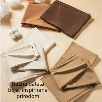 Ženske pamuk legice s visokim strukom – oblikovanje tijela, kontrola trbuha, toplo, bezšivne (95–100% pamuk)