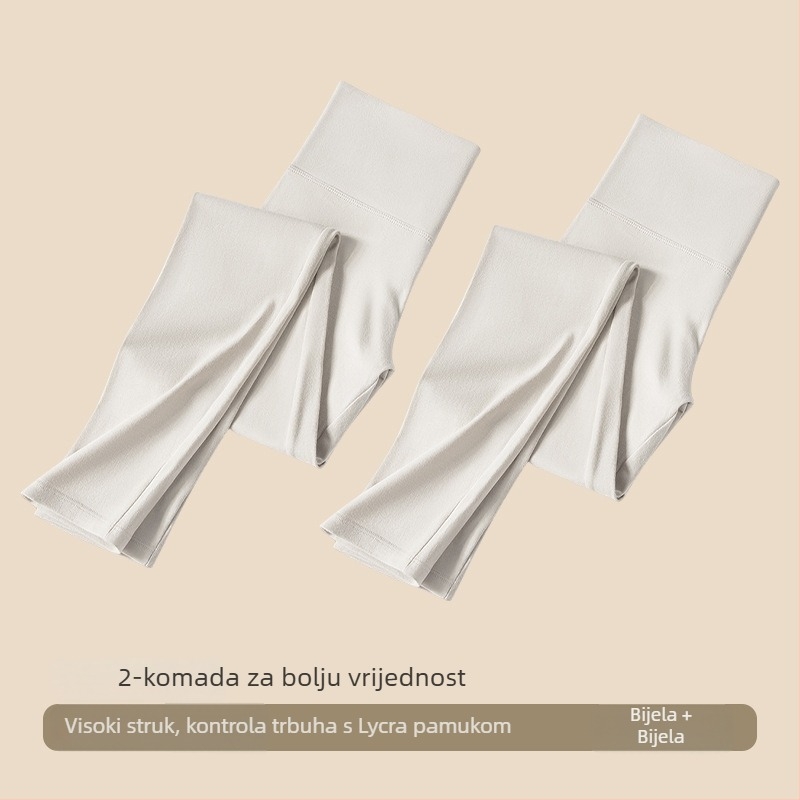 Ženske pamuk legice s visokim strukom – oblikovanje tijela, kontrola trbuha, toplo, bezšivne (95–100% pamuk)