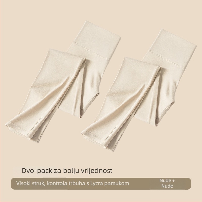 Ženske pamuk legice s visokim strukom – oblikovanje tijela, kontrola trbuha, toplo, bezšivne (95–100% pamuk)