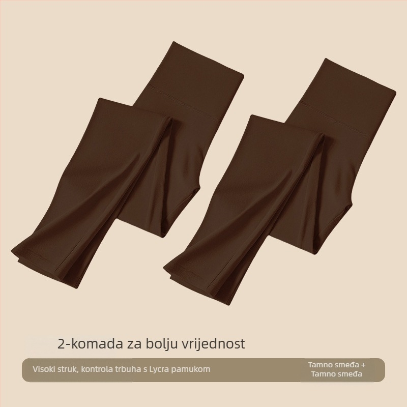 Ženske pamuk legice s visokim strukom – oblikovanje tijela, kontrola trbuha, toplo, bezšivne (95–100% pamuk)