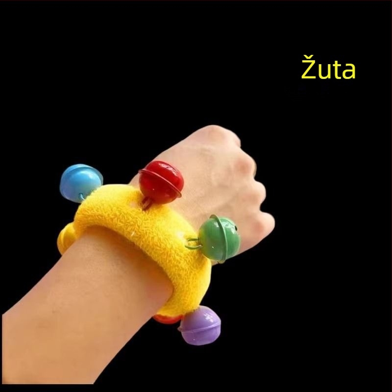 Narukvica za zglob sa zvončićem i cvjetnim dizajnom, elastična traka, za dječje plesne nastupe