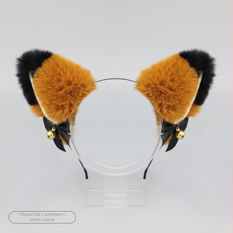 Set cosplay dodataka: plišane mačje uši na gumici, mačja rep, ogrlica i narukvica za odrasle, proljeće 2025. Brand: Other; Spot goods