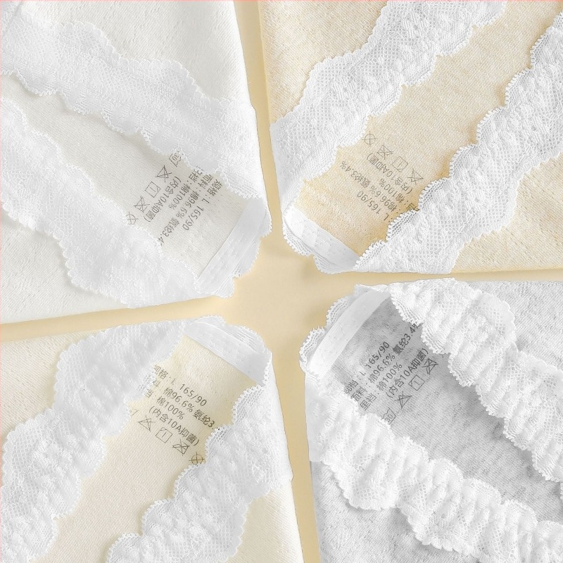 Pamukaste ženske gaćice za menstruaciju - srednji pojas, bezšivne, antibakterijske, prozračne; 90–95% pamuk, pamukova podstava u preponama