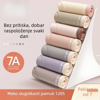 Ženske antibakterijske pamuk gaćice sa srednjim strukom, prozračne trokutaste gaćice od pamuka, 90–95% pamuka