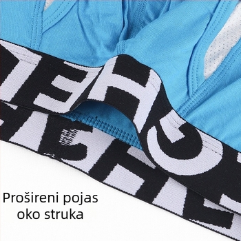 Dugačke muške bokserice s dvostrukim U-oblikom džepa, prozračne