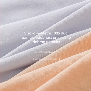 Ženske gaćice od 100-count čistog pamuka, plus veličina, prozračne, za sve sezone