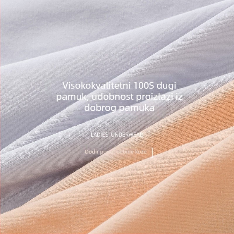 Ženske gaćice od 100-count čistog pamuka, plus veličina, prozračne, za sve sezone