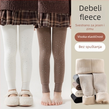 Dječje hulahopke za zimu, debele, jednobojne, od viskoze, za djecu od 8 godina