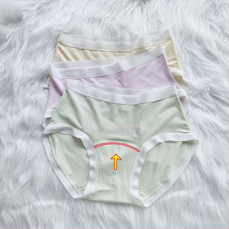 Ženske gaćice od modala, srednje visoke, prozračne i antibakterijske, s pamukom u preponskom dijelu