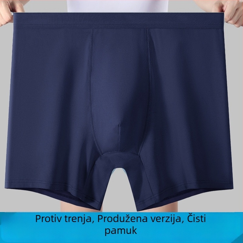 Muške bokserice s visokim strukom, velikih veličina, protiv trljanja, duga verzija