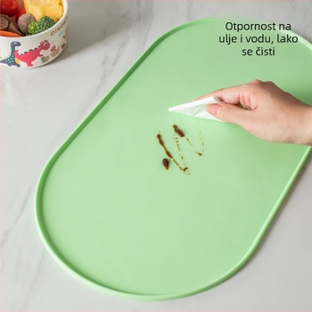 Shuoni silikonska podloga za stol, kružnog oblika, jedinstveni jednobojni uzorak, moderan minimalistički stil, lansirano u kolovozu 2025.