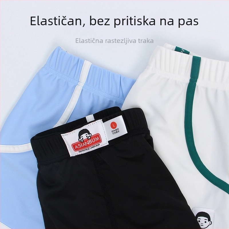 Muške kućne šorceve od najlona Ice Silk, 80-90% najlona, ravna tkanina, pogodne za sve sezone