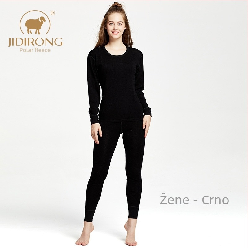 Unisex termalni donji dio od 100% merino vune – pulover s okruglim izrezom, bez šavova, tanak pleteni materijal 101–120 g/m²