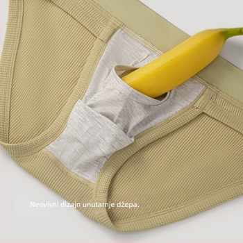 Muške gaćice od vafla pamuka, prozračne, visoka elastičnost, pleteni materijal, jedinstven jednobojni uzorak