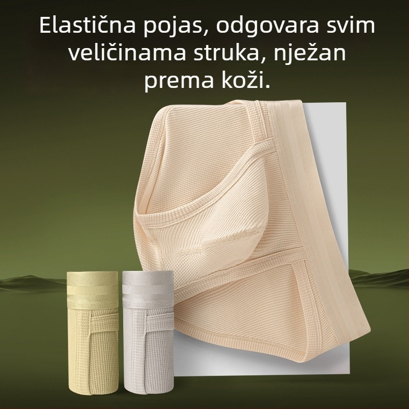 Muške gaćice od vafla pamuka, prozračne, visoka elastičnost, pleteni materijal, jedinstven jednobojni uzorak