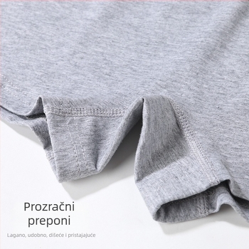 Ženske pamuk boxer gaćice bezšivne, srednje visine struka, prozračne pletene tkanine
