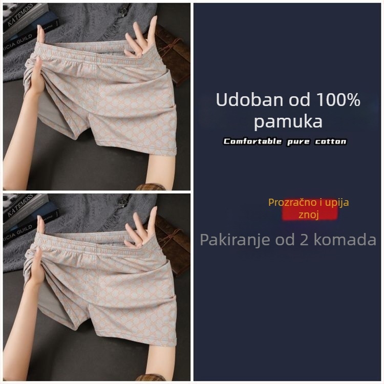 Muške pamučne bokserice, prozračne, srednje visine struka, 90–95% pamuka, proljeće