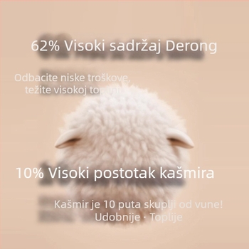 Ženski toplinski komplet Derong akril za jesen-zimu, dvostruki sloj, debljina 251–300 g/m², okrugli ovratnik, dugi rukavi, hlače