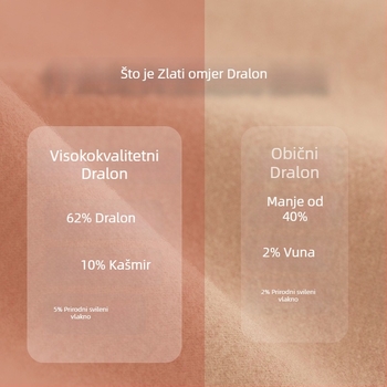 Ženski toplinski komplet Derong akril za jesen-zimu, dvostruki sloj, debljina 251–300 g/m², okrugli ovratnik, dugi rukavi, hlače