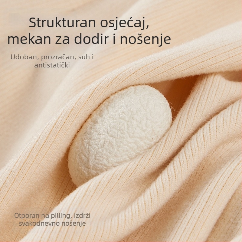 Ženski termalni set donjeg rublja: bez šavova, s flisom, ekstra debelo poliester, top s dugim rukavima i dugim hlačama, grijanje i anti-statika