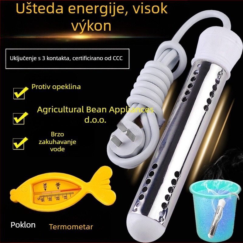 Električna šipka za grijanje vode, brzo zagrijavanje, automatsko isključivanje, anti-curenje, 2–3 kW, kućna upotreba