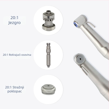 Stražnji poklop pogonske osovine za dentalni implantatni ručni alat, omjer 20:1, ubrzanje 1:5, dodatak X95L
