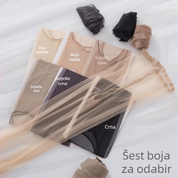 Crotchless Stockings Ultra-thin One-Line Crotch Nylon (Cored Yarn) Invisible Seamless za žene