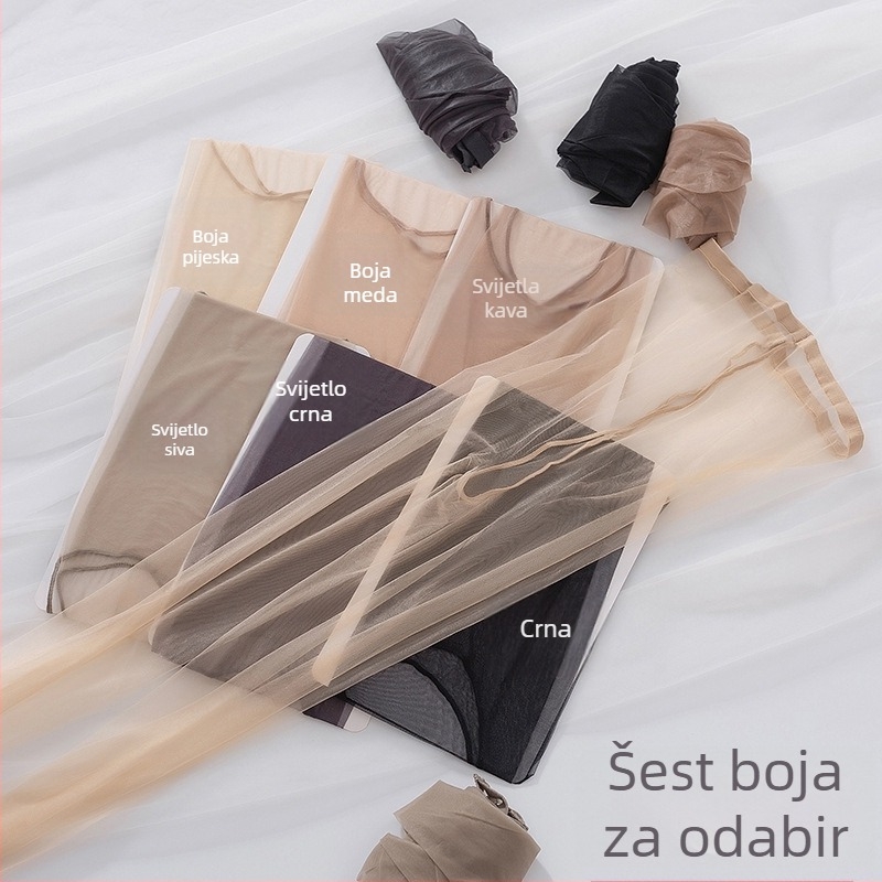 Crotchless Stockings Ultra-thin One-Line Crotch Nylon (Cored Yarn) Invisible Seamless za žene