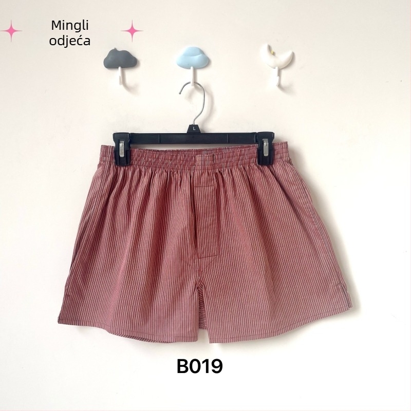 Muške pamučne bokserice, prozračne, srednjeg struka, tkanina, 100% pamuk