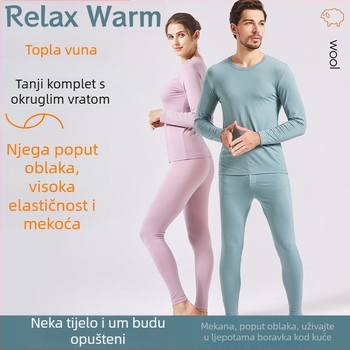 Termalni donji i gornji dio seta za jesen/zimu s funkcijom grijanja, sadržaj akrila 30–50%, gusta tkanina 251–300 g/m2, bez šavova