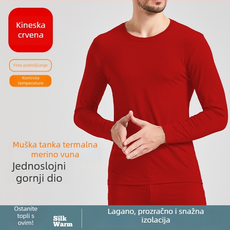 Termalni donji i gornji dio seta za jesen/zimu s funkcijom grijanja, sadržaj akrila 30–50%, gusta tkanina 251–300 g/m2, bez šavova