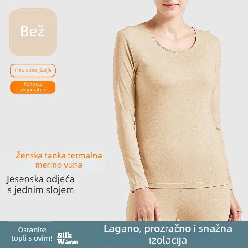 Termalni donji i gornji dio seta za jesen/zimu s funkcijom grijanja, sadržaj akrila 30–50%, gusta tkanina 251–300 g/m2, bez šavova