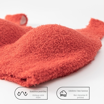 Termalna vesta s flisom, jastučić za prsni koš, jednobojna, četvrtasti izrez, 100% poliester