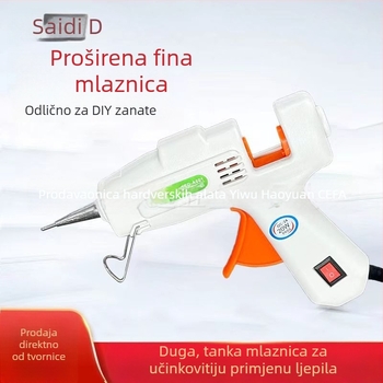 Saed 20W/30W pištolj za ljepilo s produženom mlaznicom, ručno doziranje za izradu nakita