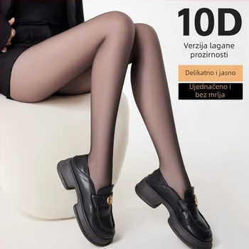Crne ženske najlon čarape, ultratanke, 0D denier, prozirne, otporne na zapetljavanje, antislip, sexy prozirne