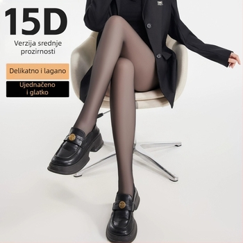 Crne ženske najlon čarape, ultratanke, 0D denier, prozirne, otporne na zapetljavanje, antislip, sexy prozirne