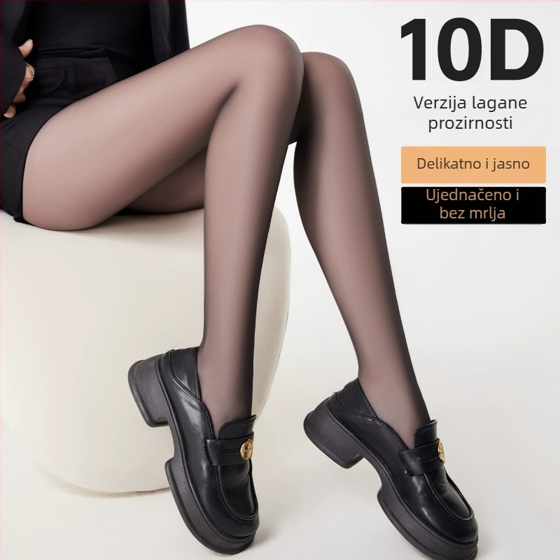 Crne ženske najlon čarape, ultratanke, 0D denier, prozirne, otporne na zapetljavanje, antislip, sexy prozirne