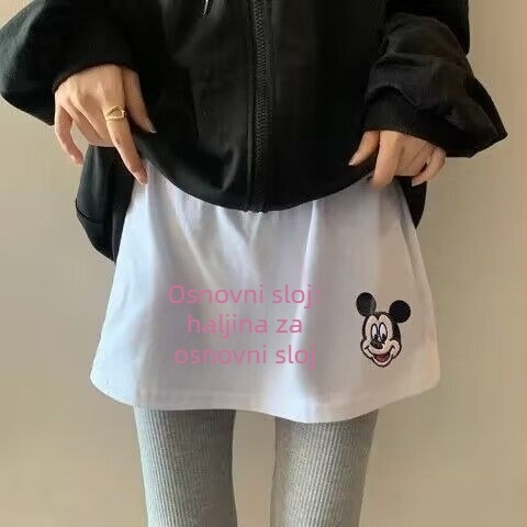 Damske tajice visokog struka od poliestera, uski kroj, duljina 9/10, debeli topli plišani materijal