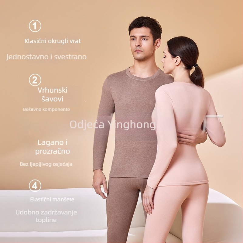 Unisex termalni set donjeg rublja za bazni sloj — prozračan, oblikovanje tijela, elastičnost, zadržava toplinu, bezšavni dizajn, poliester vlakno 201–250 g/m²