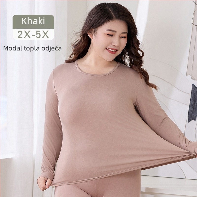 Ženski jesenski termalni set od modala (viskoza), glavni materijal 95% Modal, podstava Modal 90%, tanak, uski kroj, osnovni sloj
