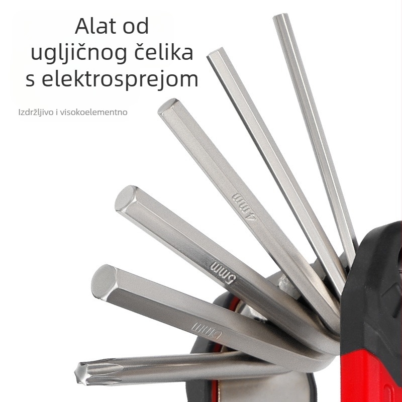 JetCool 16-u-1 set alata za popravak bicikla s hex završnim nastavcima, prilagodljiv, kombinirani paket, materijal elektroplatinirana čelična + ABS, licencirana privatna etiketa