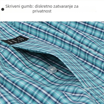 Muške pamučne široke gaćice — 100% pamuk, tkanina od 40 niti, prozračne, srednji pojas, jednodijelni dizajn