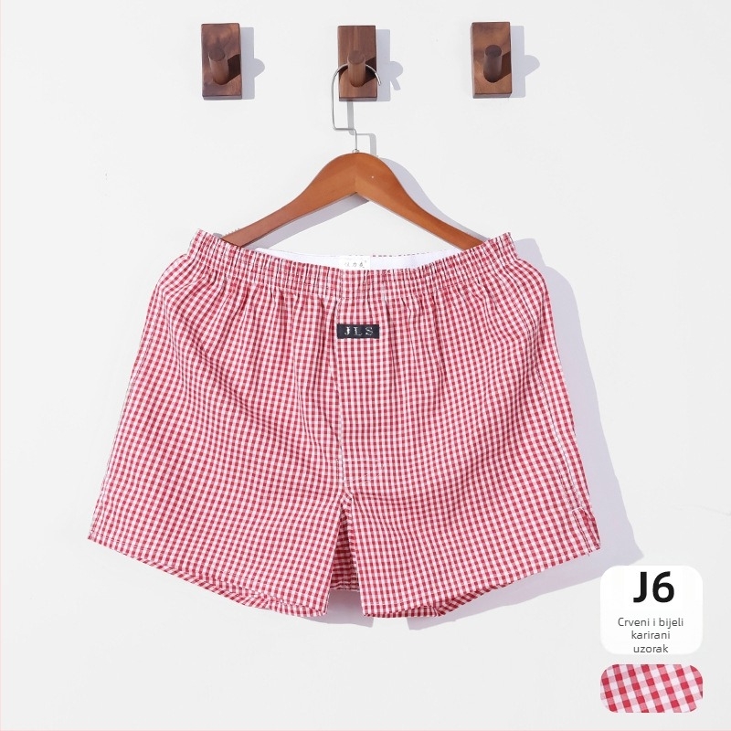 Muške pamučne široke gaćice — 100% pamuk, tkanina od 40 niti, prozračne, srednji pojas, jednodijelni dizajn