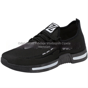 Muške sportske casual tenisice s prozračnim mrežastim gornjim dijelom, injekcijski oblikovana plastična potplata, prednje vezanje, okrugli vrh