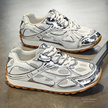 Muške mokasine - Casual, okrugli vrh, mat vrh gornjeg dijela, prozračna mrežasta podstava, gumeni potplat