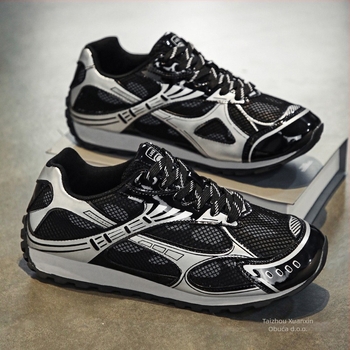 Muške mokasine - Casual, okrugli vrh, mat vrh gornjeg dijela, prozračna mrežasta podstava, gumeni potplat