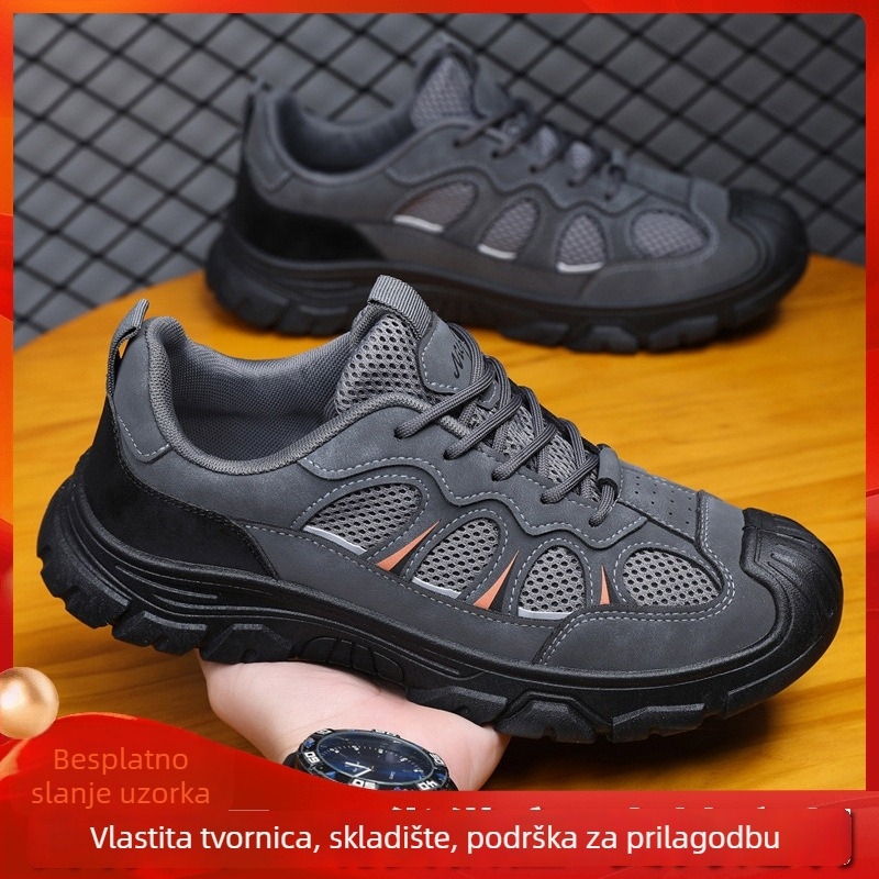 Muške sportske casual tenisice s prozračnim gornjim dijelom od PU tkanine, EVA ulošak, PVC đon, prednje učvršćivanje