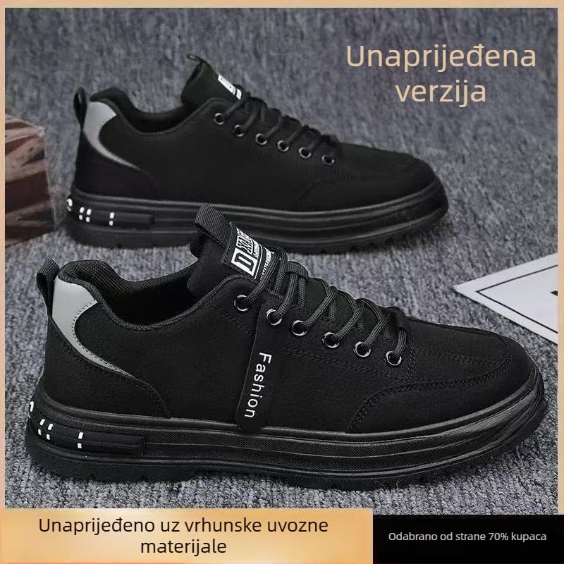 Muške tenisice s prozračnim, otpornošću na klizanje i habanje dizajnom; gornji dio od više materijala, potplat PVC, vezanje, niski potplat 1–3 cm