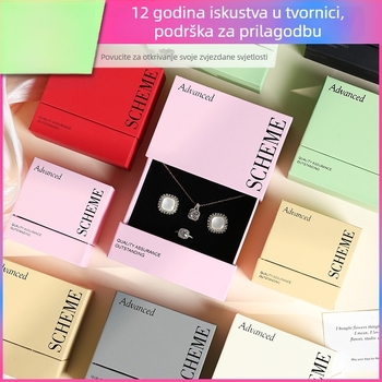 Pozlaćena izvlačna kutija za nakit za pakiranje narukvica s perlama, od papira i kartona