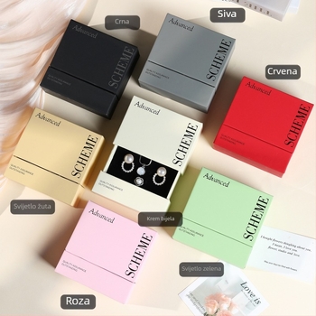 Pozlaćena izvlačna kutija za nakit za pakiranje narukvica s perlama, od papira i kartona